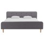Estructura de cama de tela gris claro 140x200 cm