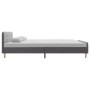 Estructura de cama de tela gris claro 140x200 cm