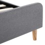 Estructura de cama de tela gris claro 140x200 cm