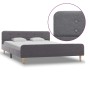 Estructura de cama sin colchón tela gris claro 160x200 cm