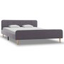 Estructura de cama sin colchón tela gris claro 160x200 cm