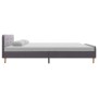 Estructura de cama sin colchón tela gris claro 160x200 cm