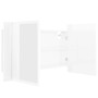 LED-Badezimmerspiegelschrank aus weißem glänzendem Acryl 80x12x45 cm von vidaXL, Badezimmerwaschtische - Ref: Foro24-804969, ...
