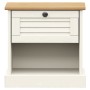 Mesita de noche VIGO madera maciza de pino blanco 42x35x42 cm