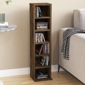 CD-Regal aus geräuchertem Eichensperrholz, 21 x 20 x 88 cm von vidaXL, CD- und DVD-Speicher - Ref: Foro24-815072, Preis: 32,4...