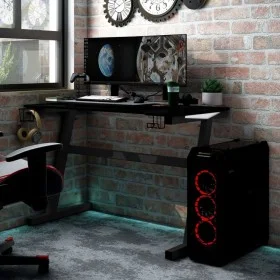 Gaming-Schreibtisch mit LED Z-förmigen Beinen schwarz 90x60x75 cm von vidaXL, Schreibtische - Ref: Foro24-325418, Preis: 122,...
