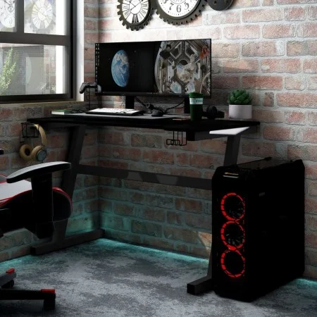 Gaming-Schreibtisch mit LED Z-förmigen Beinen schwarz 90x60x75 cm von vidaXL, Schreibtische - Ref: Foro24-325418, Preis: 122,...