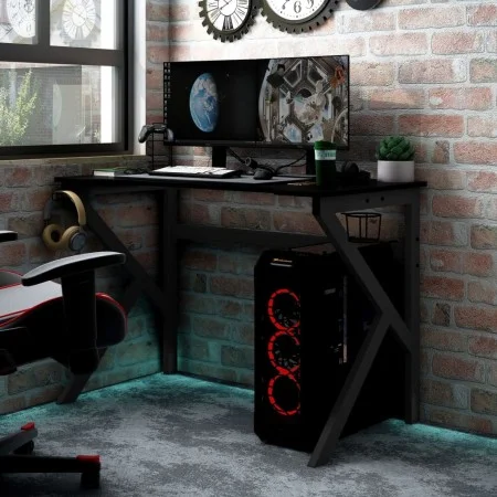 Gaming-Schreibtisch mit K-förmigen Beinen schwarz 90x60x75 cm von vidaXL, Schreibtische - Ref: Foro24-325400, Preis: 125,48 €...
