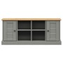Banco zapatero VIGO madera maciza de pino gris 106x35x45 cm