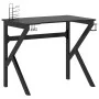 Gaming-Schreibtisch mit K-förmigen Beinen schwarz 90x60x75 cm von vidaXL, Schreibtische - Ref: Foro24-325400, Preis: 125,48 €...