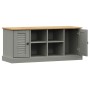 Banco zapatero VIGO madera maciza de pino gris 106x35x45 cm