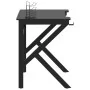 Gaming-Schreibtisch mit K-förmigen Beinen schwarz 90x60x75 cm von vidaXL, Schreibtische - Ref: Foro24-325400, Preis: 125,48 €...