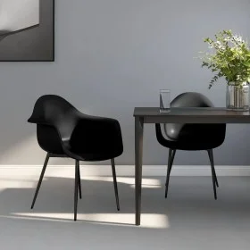 Dining chairs 2 units black PP by vidaXL, dining chairs - Ref: Foro24-338076, Price: 152,28 €, Discount: %
