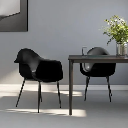 Dining chairs 2 units black PP by vidaXL, dining chairs - Ref: Foro24-338076, Price: 152,28 €, Discount: %