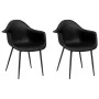 Dining chairs 2 units black PP by vidaXL, dining chairs - Ref: Foro24-338076, Price: 152,28 €, Discount: %