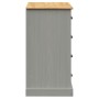 Aparador con cajones VIGO madera maciza pino gris 113x40x75 cm