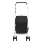 Zusammenklappbarer Hundekinderwagen aus schwarzem Leinenstoff, 100 x 49 x 96 cm von vidaXL, Kinderwagen für Haustiere - Ref: ...