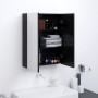 Armario de espejo de baño MDF negro brillante 60x15x75 cm de vidaXL, Tocadores de baño - Ref: Foro24-331524, Precio: 158,70 €