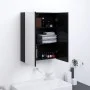 Glänzend schwarzer MDF-Badezimmerspiegelschrank 60x15x75 cm von vidaXL, Badezimmerwaschtische - Ref: Foro24-331524, Preis: 14...