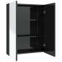 Armario de espejo de baño MDF negro brillante 60x15x75 cm de vidaXL, Tocadores de baño - Ref: Foro24-331524, Precio: 158,70 €
