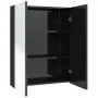 Glänzend schwarzer MDF-Badezimmerspiegelschrank 60x15x75 cm von vidaXL, Badezimmerwaschtische - Ref: Foro24-331524, Preis: 14...