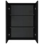 Armario de espejo de baño MDF negro brillante 60x15x75 cm de vidaXL, Tocadores de baño - Ref: Foro24-331524, Precio: 158,70 €