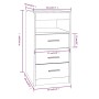 Kommode aus braunem Eichensperrholz, 40 x 50 x 76 cm von vidaXL, Schließfächer und Lagerschränke - Ref: Foro24-815095, Preis:...