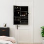 Espejo con joyero y luces LED para pared negro