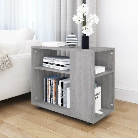 Mesa auxiliar madera contrachapada gris Sonoma 70x35x55 cm de vidaXL, Mesas auxiliares - Ref: Foro24-815106, Precio: 49,53 €,...