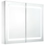 Mueble de baño con espejo LED 80x12,2x68 cm