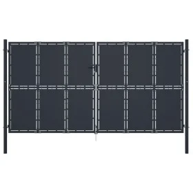 Anthrazitgraues Gartentor aus Stahl 400x175 cm von vidaXL, Gartentore - Ref: Foro24-144533, Preis: 922,78 €, Rabatt: %