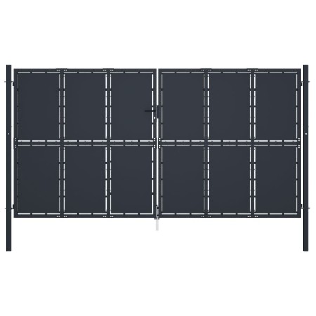 Anthrazitgraues Gartentor aus Stahl 400x175 cm von vidaXL, Gartentore - Ref: Foro24-144533, Preis: 942,66 €, Rabatt: %