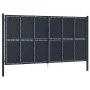 Puerta de jardín de acero gris antracita 400x175 cm de vidaXL, Puertas de jardín - Ref: Foro24-144533, Precio: 921,97 €, Desc...