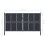 Anthrazitgraues Gartentor aus Stahl 400x175 cm von vidaXL, Gartentore - Ref: Foro24-144533, Preis: 942,66 €, Rabatt: %