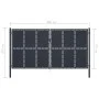 Puerta de jardín de acero gris antracita 400x175 cm de vidaXL, Puertas de jardín - Ref: Foro24-144533, Precio: 921,97 €, Desc...