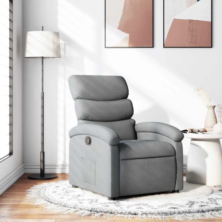 Sillón reclinable de tela gris claro en Sillones | Comprar online en Foro24