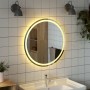 Espejo de baño LED redondo 70 cm