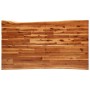 Mesa de comedor con borde vivo madera maciza acacia 140x80x75cm