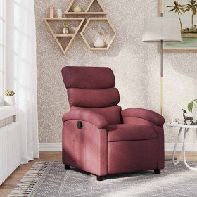 Sillón reclinable de tela rojo tinto en Sillones | Comprar online en Foro24