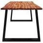 Mesa de comedor con borde vivo madera maciza acacia 180x90x75cm