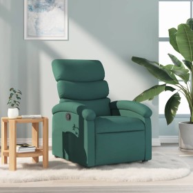 Sillón reclinable de tela verde oscuro Sillón reclinable de tela verde oscuro
