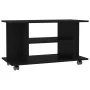 TV stand with wheels, engineered wood, black, 80x40x45 cm by vidaXL, TV Furniture - Ref: Foro24-800190, Price: 56,94 €, Disco...
