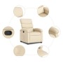 Sillón reclinable de tela crema
