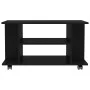 TV stand with wheels, engineered wood, black, 80x40x45 cm by vidaXL, TV Furniture - Ref: Foro24-800190, Price: 56,94 €, Disco...