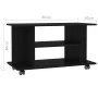 TV stand with wheels, engineered wood, black, 80x40x45 cm by vidaXL, TV Furniture - Ref: Foro24-800190, Price: 56,94 €, Disco...