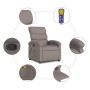Sillón de masaje reclinable de tela gris taupé