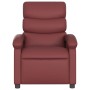 Sillón de masaje reclinable cuero sintético rojo tinto