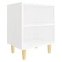 Nachttische, weiße Massivholzbeine, 2 Stück, 40 x 30 x 50 cm von vidaXL, Nachttische - Ref: Foro24-805780, Preis: 49,67 €, Ra...