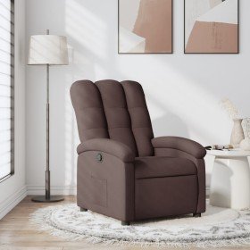 Sillón reclinable de tela marrón oscuro en Sillones | Comprar online en Foro24