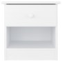 Mesita de noche ALTA madera maciza de pino blanco 41x35x41 cm